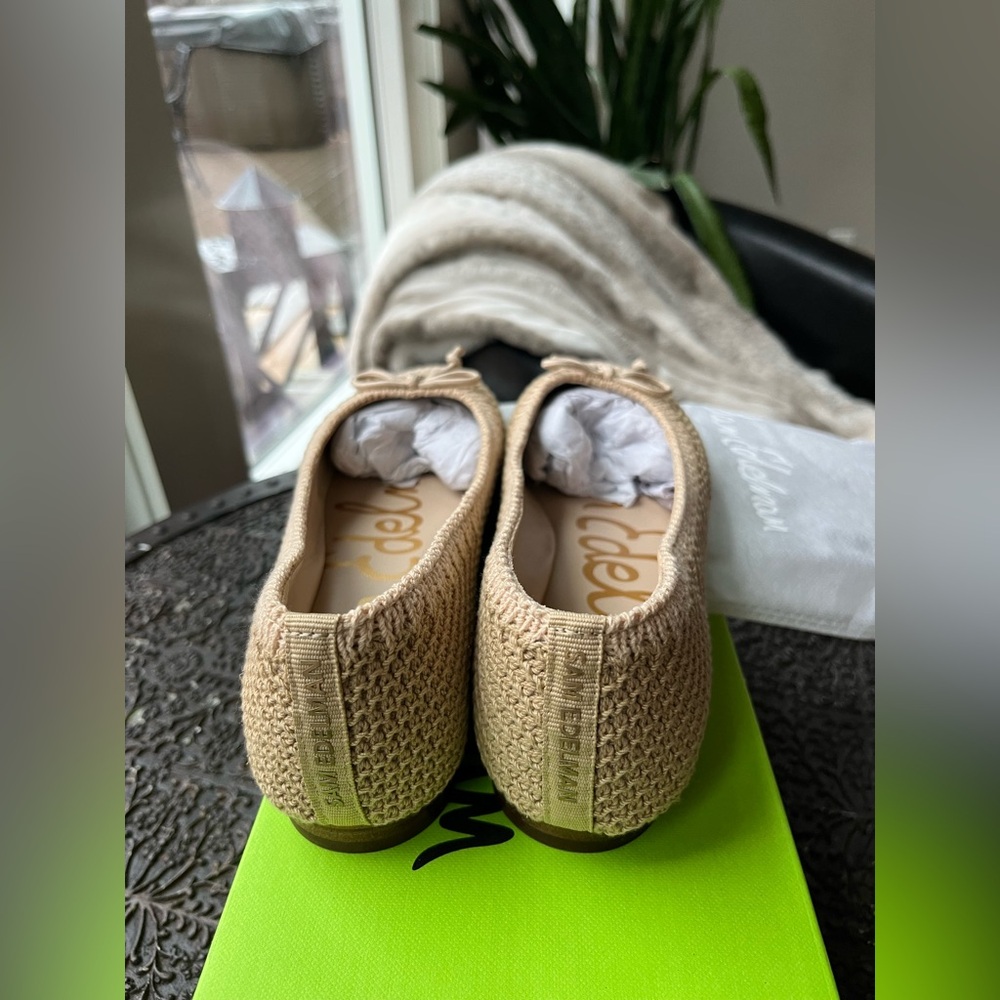 SAM EDELMAN MADISON CROCHET BALLET FLATS IN SUMMER SAND 8 - Picture 7 of 8